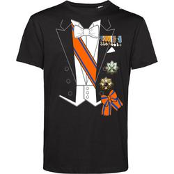 T-shirt Koning Kostuum | Koningsdag kleding | oranje t-shirt | Zwart | maat 4XL